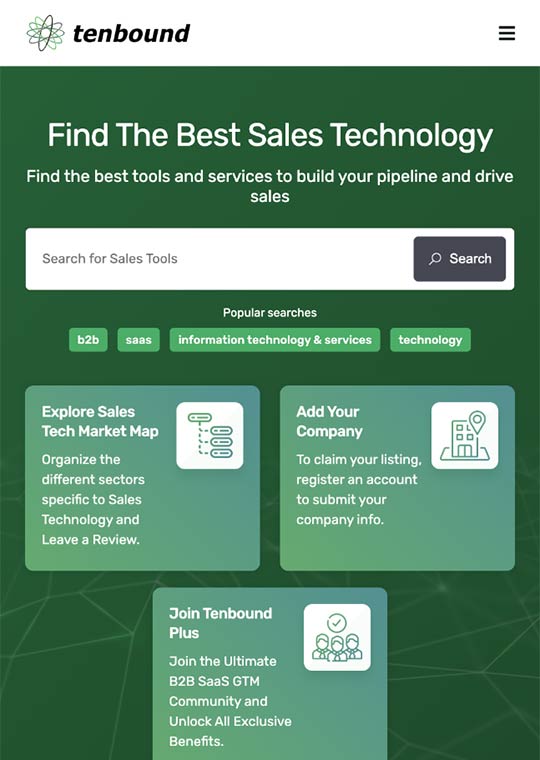 Tenbound - Sales Technology